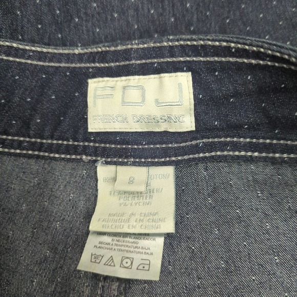 FDJ Women's Polka Dots straight Medium Wash‎ Denim Sz. 8 - Picture 8 of 8